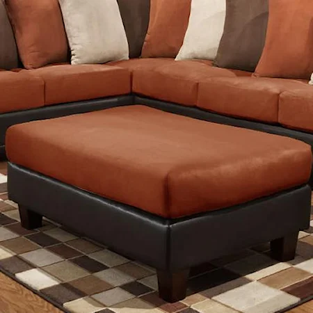 Two-Tone Contemporary Chaise Sofa
